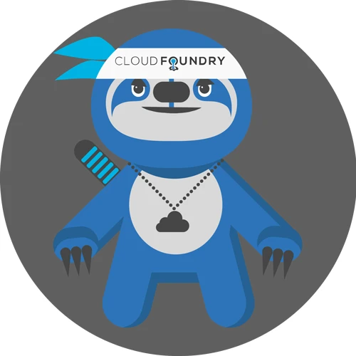 blue sloth in ninja attire with