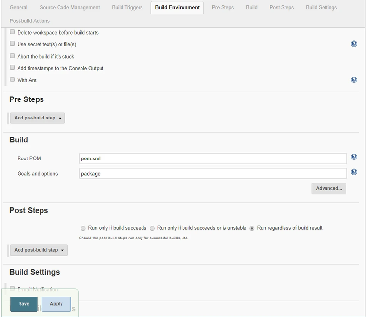 Screenshot 11 - Create build job