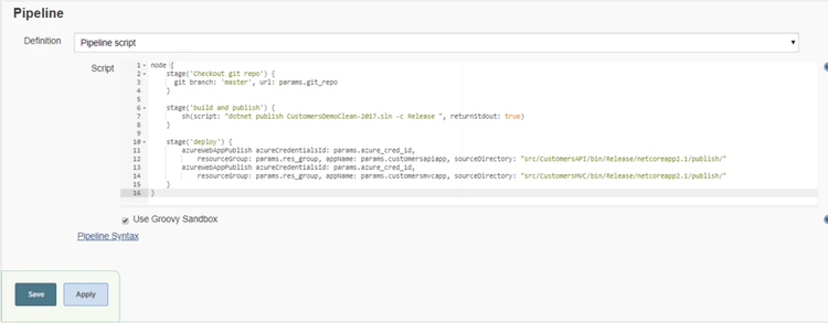 Screenshot 12 - Create Pipeline build job