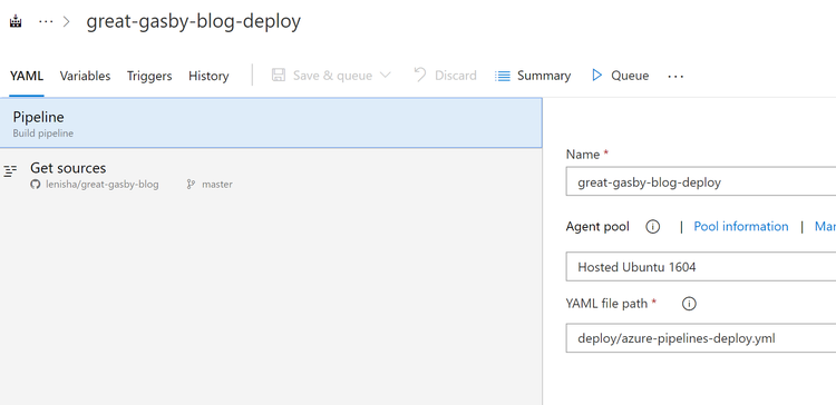 Continuous Deployment Setup - screenshot 1