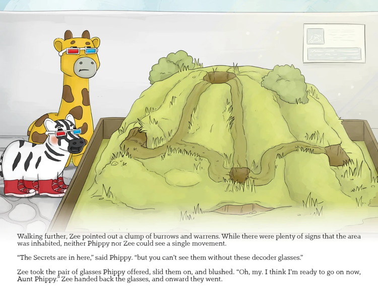 Image 6 - Walking further, Zee pointed out a clump of burrows and warrens. While there were plenty of signs that the area was inhabited, neither Phippy nor Zee could see a single movement.