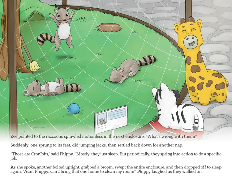 Image 14 - Zee pointed to the raccoons sprawled motionless in the next enclosure.