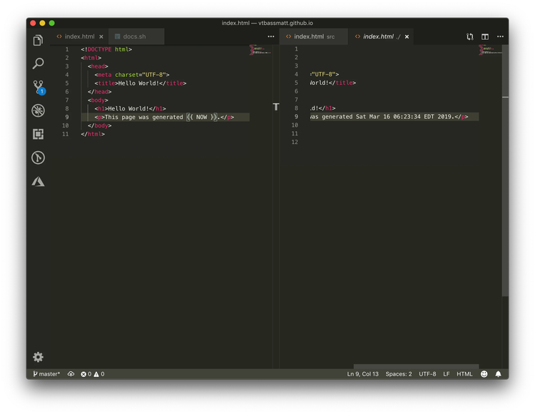 GitHub pages tutorial - doc language