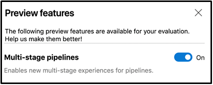 Multi-Stage pipelines screenshot