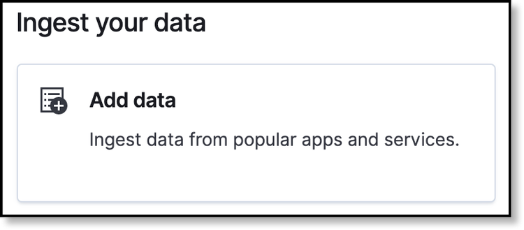 Snapshot of Ingest your data