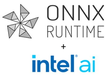 Logos for ONNX Runtime and Intel AI