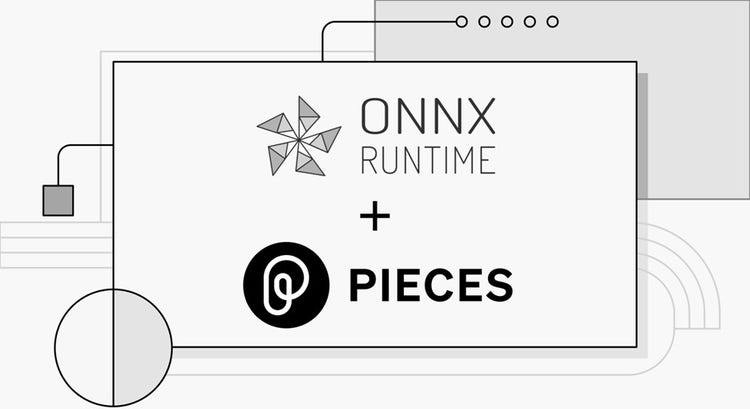 Image depicting ONNX Runtime and Pieces product logos.