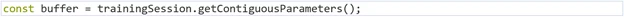 Code for function call to retrieve a buffer of parameters