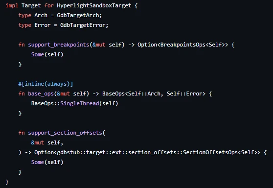 Trait implemented by the HyperlightSandboxTarget to specify what support is provided.