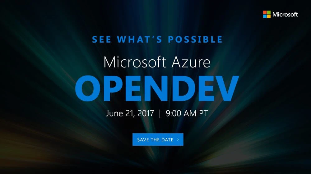 Banner advertising Microsoft Azure OpenDev event