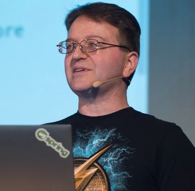 a man looking at the camera