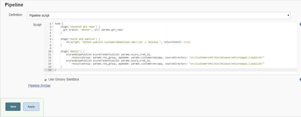 Screenshot 12 - Create Pipeline build job
