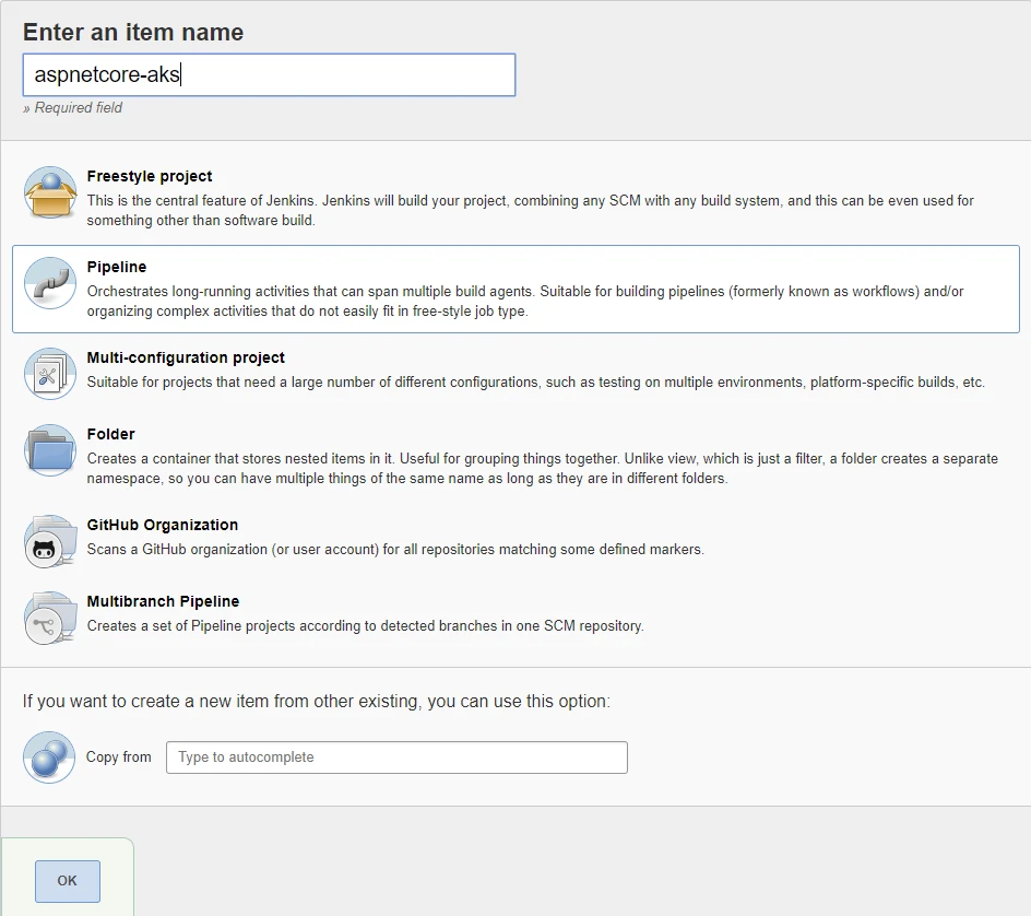 Screenshot 9 - Create Pipeline build job