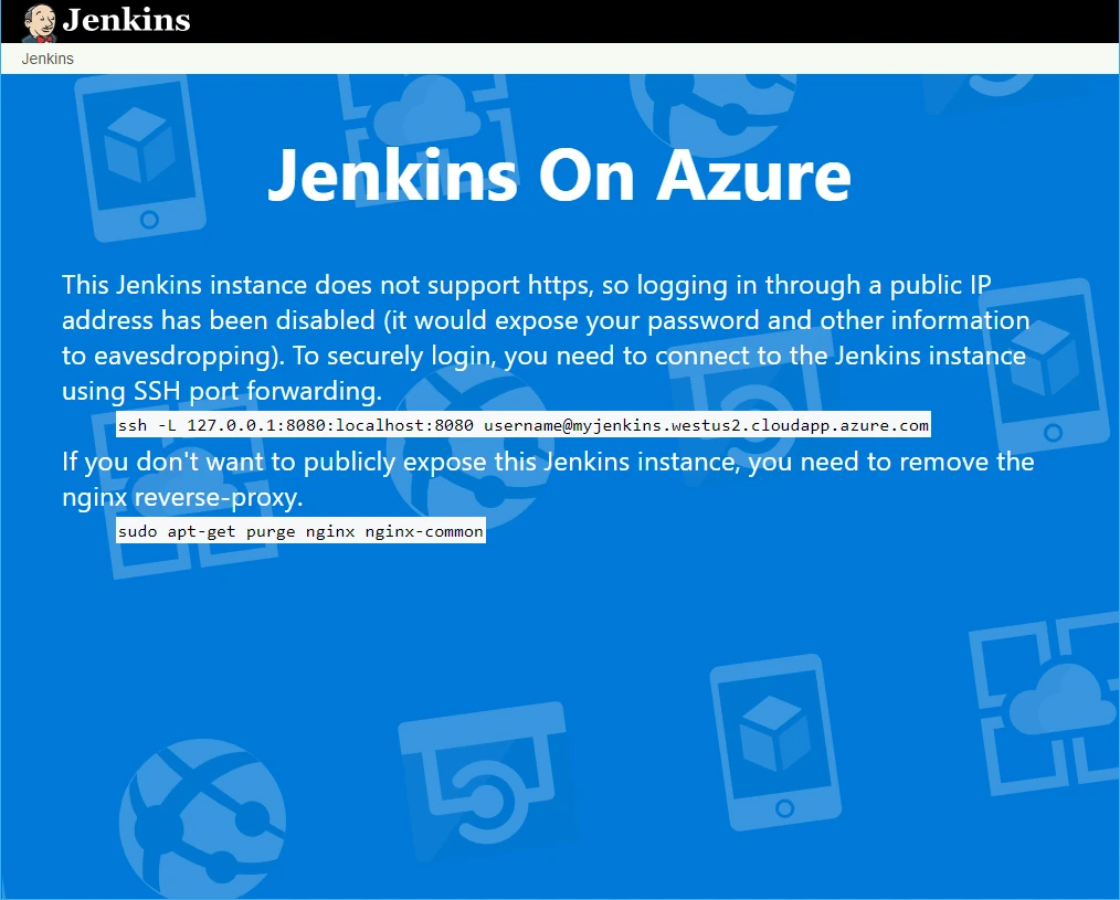 Screenshot 5 - Jenkins on Azure