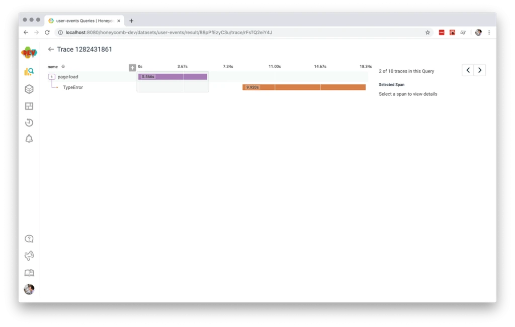 Tracing screenshot