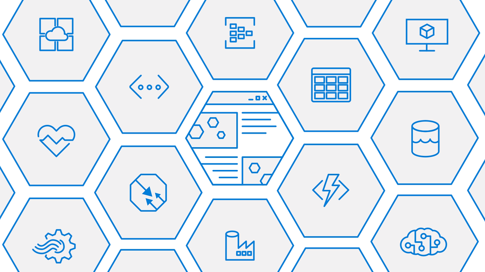 Azure cloud icons - illustration