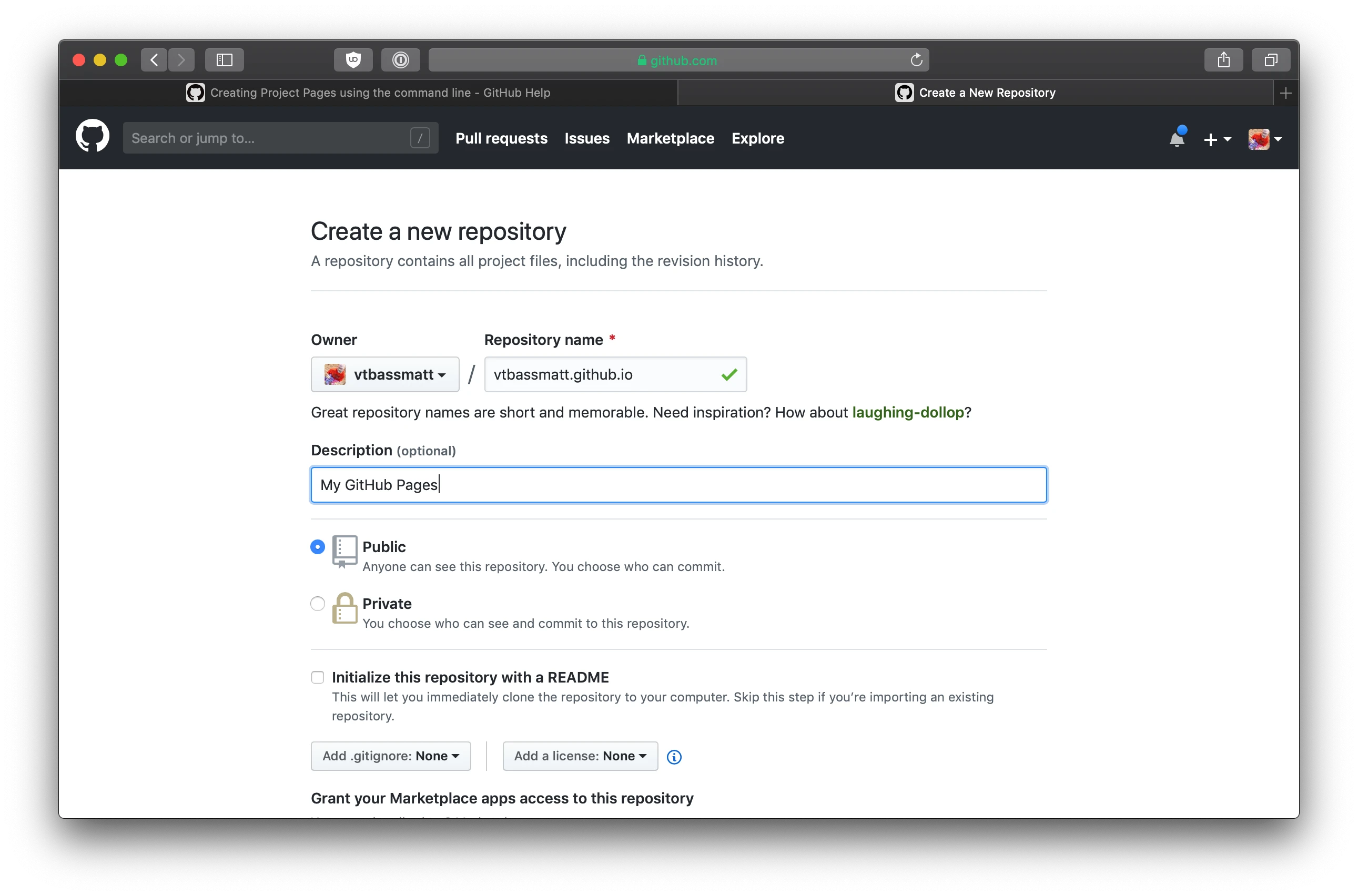 Our GitHub Pages repo image