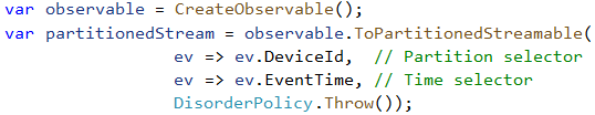 partitioned stream code snippet image