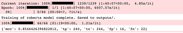 Matthews Correlation Coefficient validation score