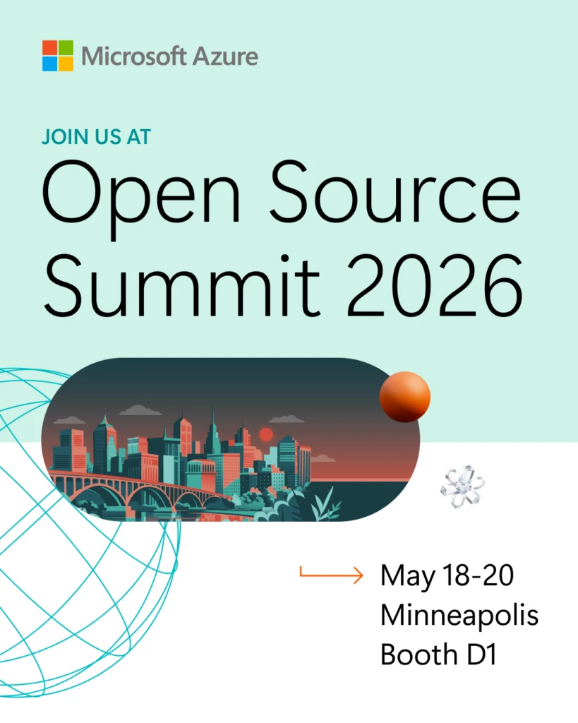 Open Source Summit 2026 flyer with an illustration of the Minneapolis skyline.